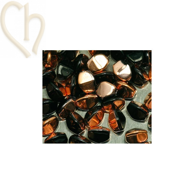 Pinch Beads Jet Capri Gold