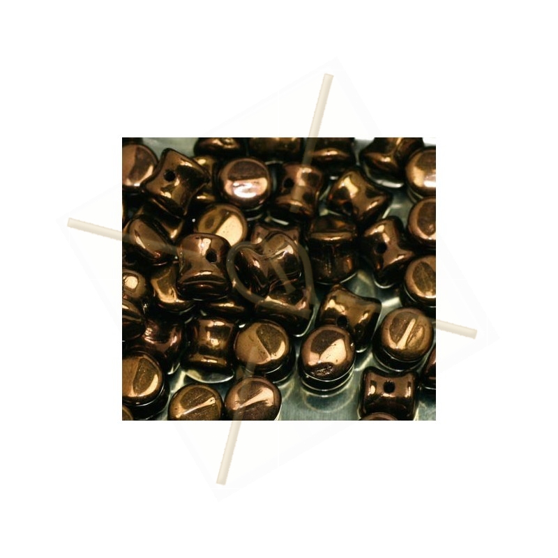 Pellet beads 4*6mm Jet Lustred Chocolat
