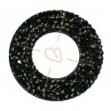 Swarovski Rocks Donut 30mm Vintage Rose / zwart