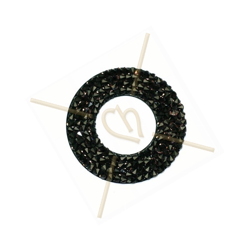 Swarovski Rocks Donut 30mm Vintage Rose / Black