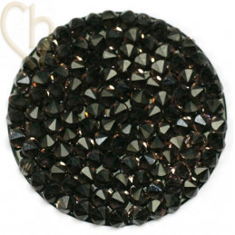 Crystal Rocks 30mm Vintage Rose / Black