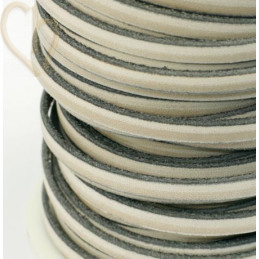 leather ribbon 5mm Vintage Taupe