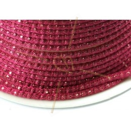 ketting "robinnet" 2mm met filligran fuchsia