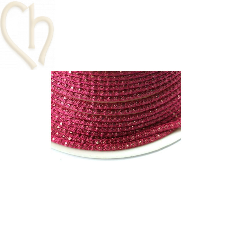 ketting "robinnet" 2mm met filligran fuchsia