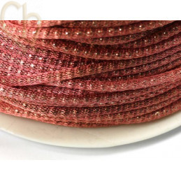chain "robinnet" 2mm with filligran pink