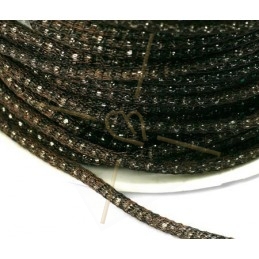 chain "robinnet" 2mm with filligran dark brown