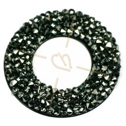 Swarovski Rocks Donut 30mm Metallic Silver