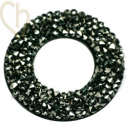 Swarovski Rocks Donut 30mm Metallic Silver