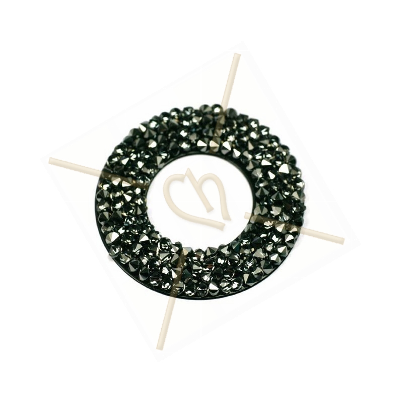 Swarovski Rocks Donut 30mm Metallic Silver Swarovski Rocks Donut 30mm Metallic Silver