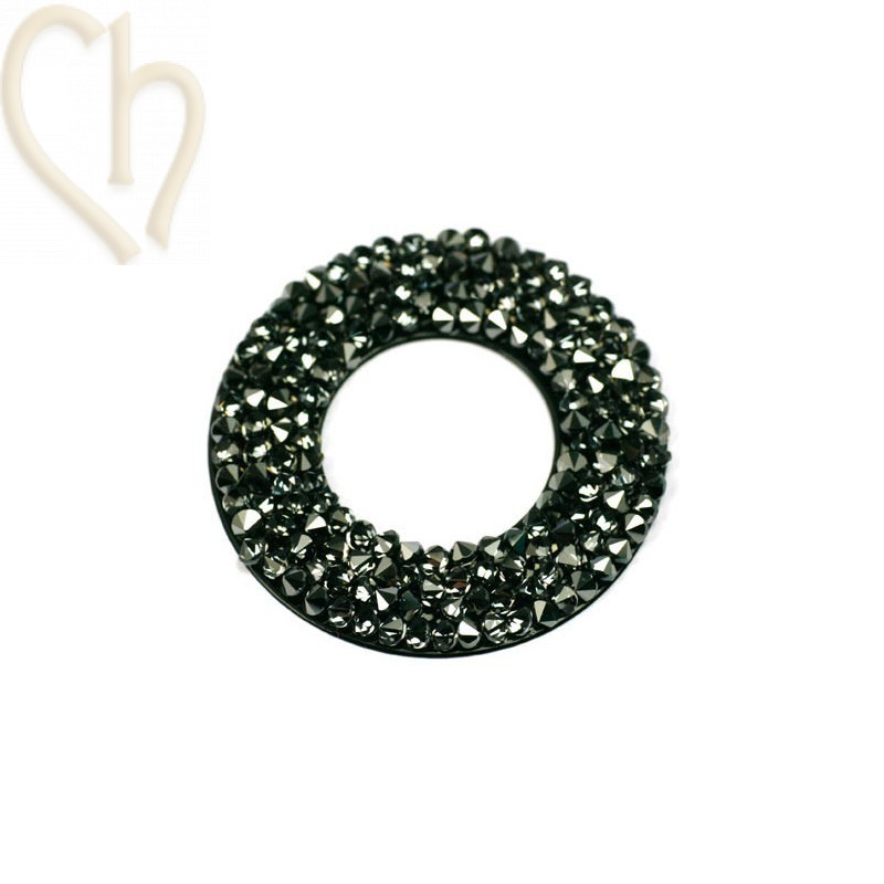 Swarovski Rocks Donut 30mm Metallic Silver