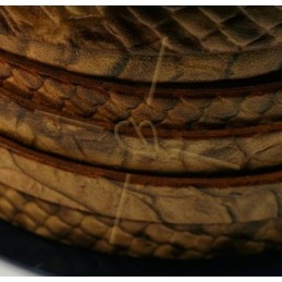 leather 10mm natural snake