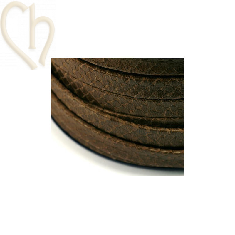 leather 10mm brown snake