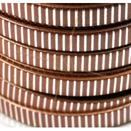 leather 10mm metallic brown silver