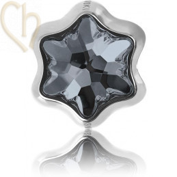 Becharmed Edelweiss Bead 13.5mm Silver Night