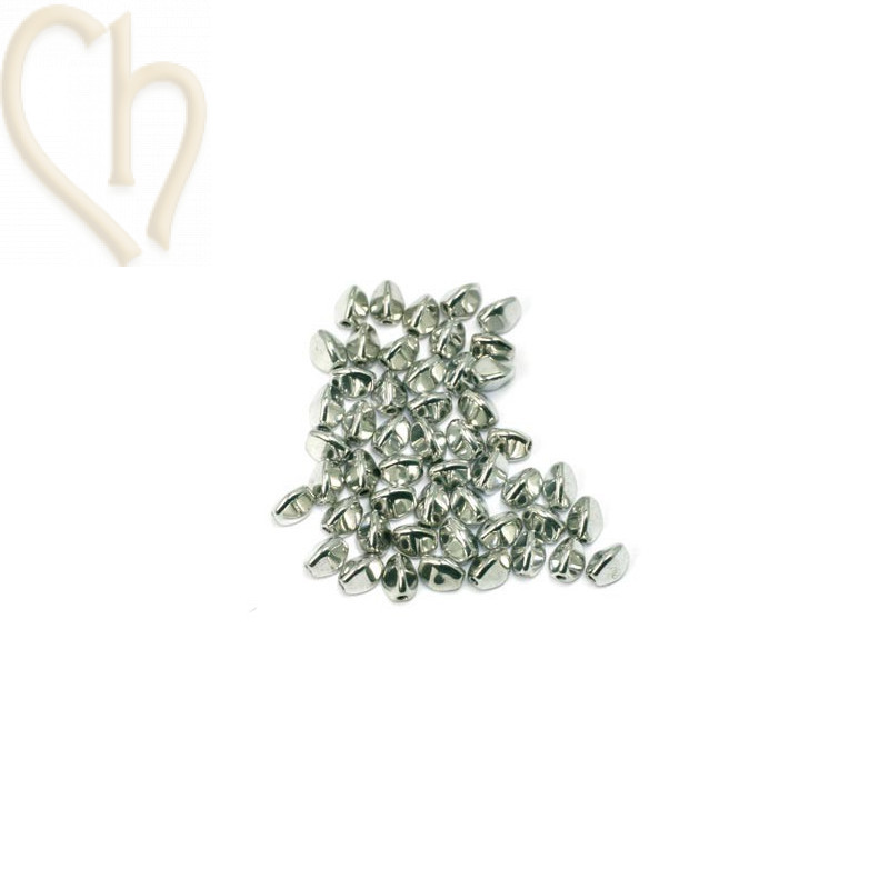 Pinch Beads Crystal Full Silver