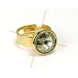 adjustable ring with base for 12mm round stone