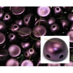 cabochon bead 2-hole 6mm Pastel Bordeaux