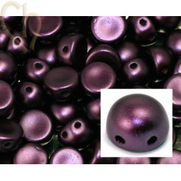 perle cabochon 2-hole 6mm Pastel Bordeaux