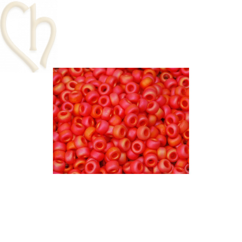 Rocaille 8/0 Rood Multi Mat