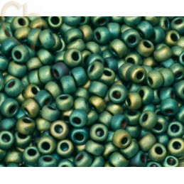 Rocaille 8/0 Groen Multi Galva Mat