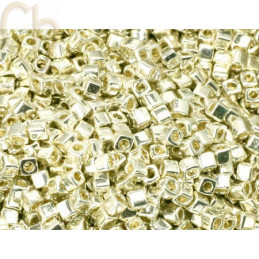 Miyuki Cube 1.8mm Argent galvanise