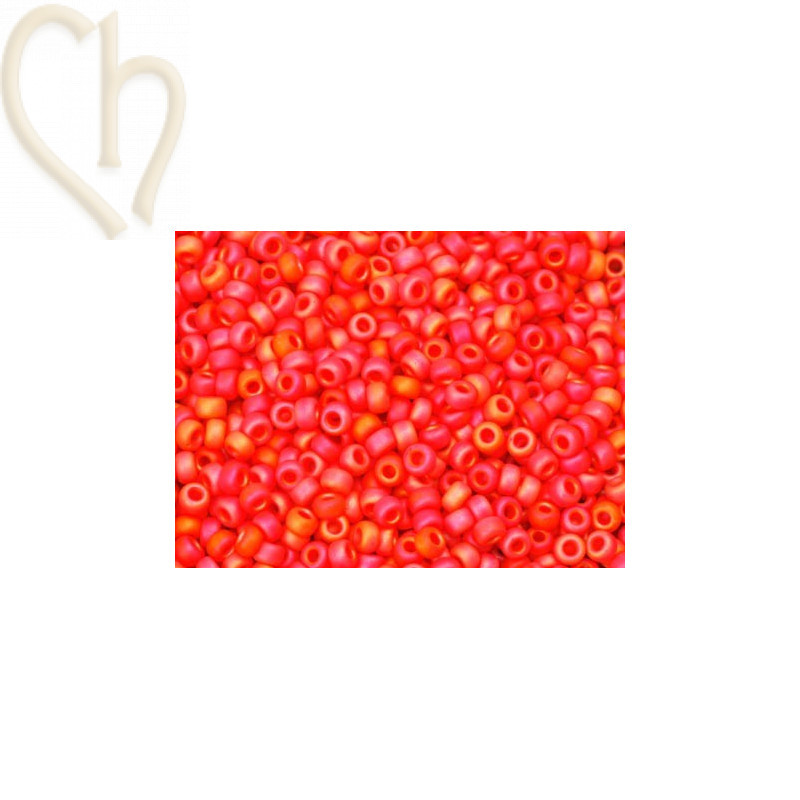rocaille 11/0 Rood Multi Opaque Mat
