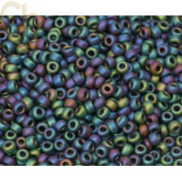 rocaille 11/0 Brun Multi Opaque Mat