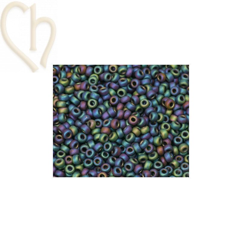 rocaille seedbead 11/0 Brown Multi Opaque Mat