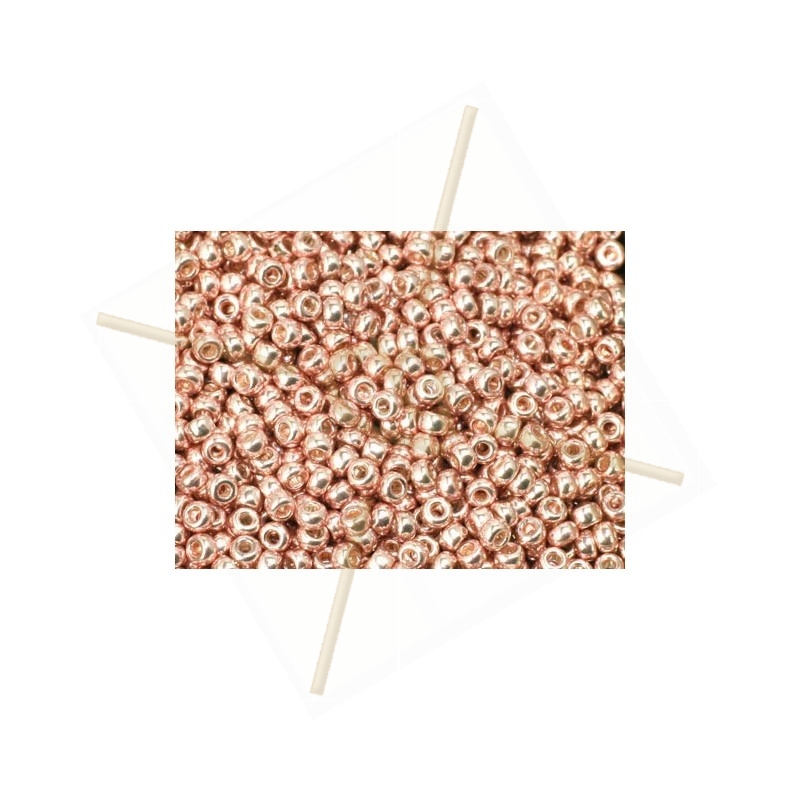 rocaille seedbead 11/0 Light Pink Galvanised