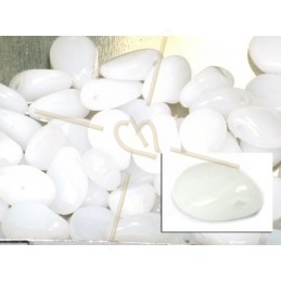 Pip-beads 5*7mm White Alabaster