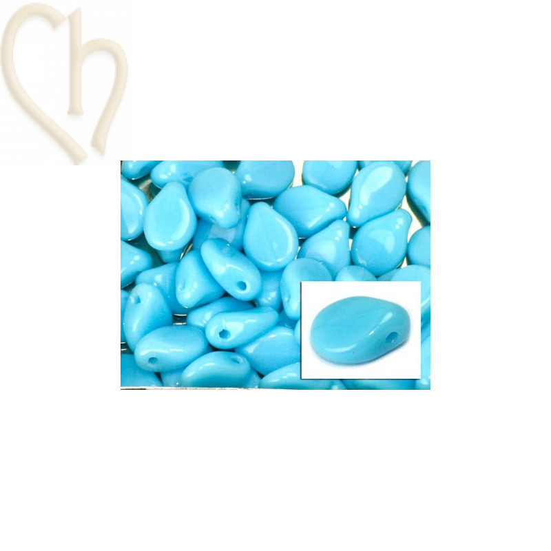 Pip-beads 5*7mm Opaque Aqua