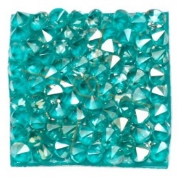 Rocks vierkant 27mm Silver Shade / Turquoise