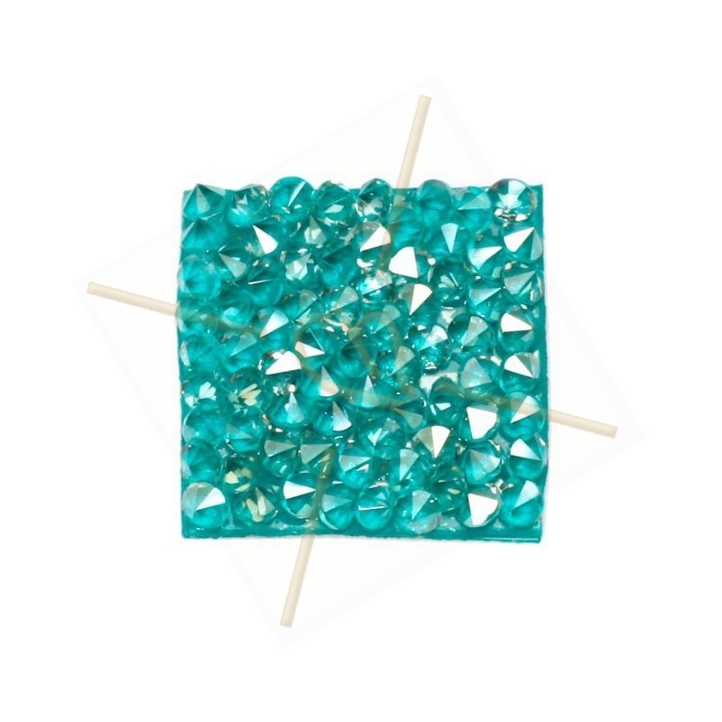 Rocks carre 27mm Silver Shade / turquoise