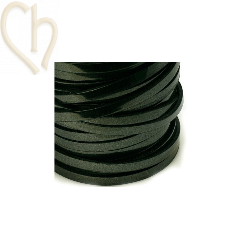 cuir metallic 5mm metal anthracite