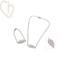 tusenstukje 32mm "leaf" met strass 