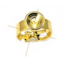 adjustable ring with base for Swarovski 8mm round stone