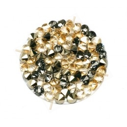 Crystal ROCKS 24mm Golden Shadow & Metall. Gold