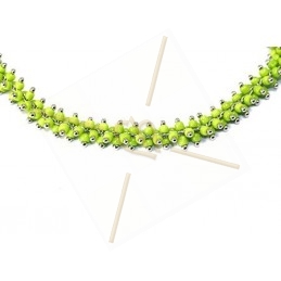 chain with seedbeads green