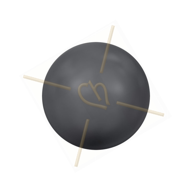 Swarovski boules nacrée 6mm demi percée Dark Grey Pearl