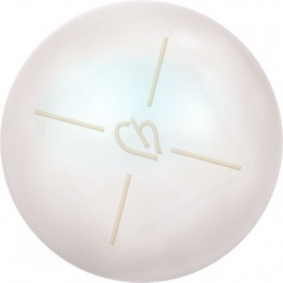 Swarovski bol 6mm half gaatje Pearlescent White Pearl