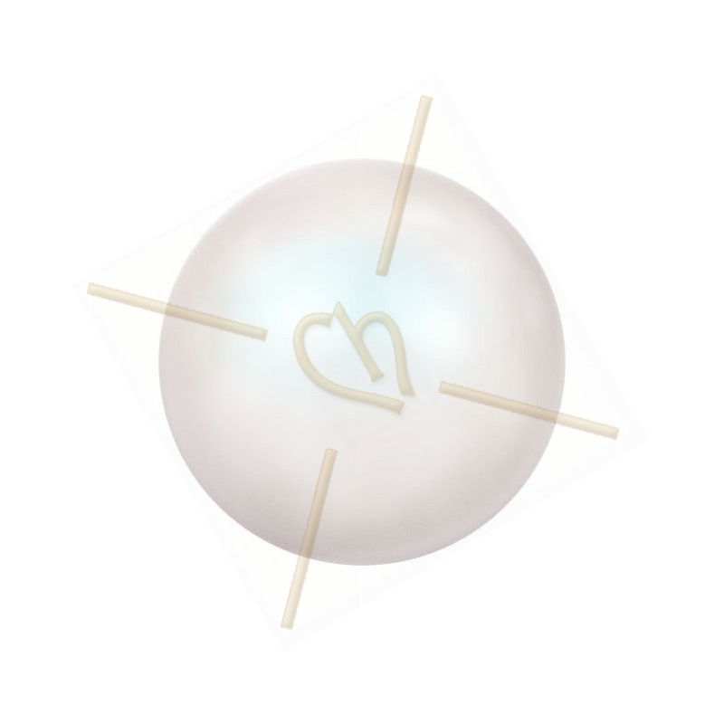 swarovski balls pearl 6 mm half pierced Pearlescent White Pearl