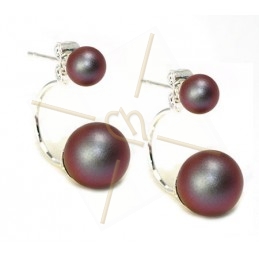 earrings for Swarovski Pearl half pierced