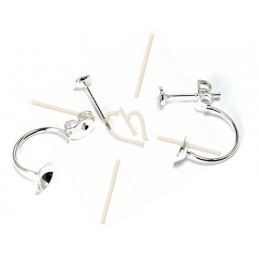 earrings for Swarovski Pearl half pierced