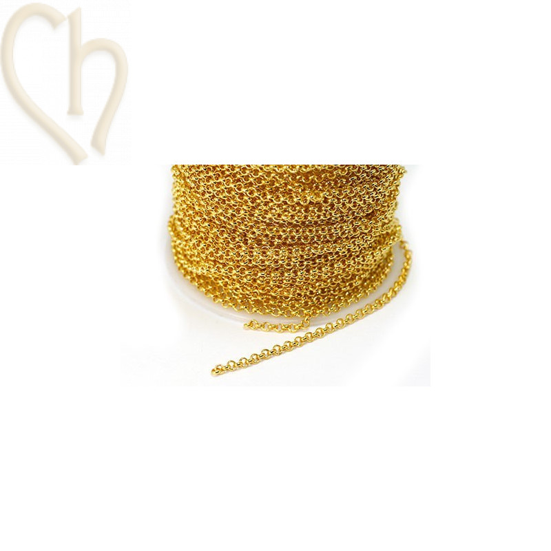 ketting metaal schakel 2mm rond 