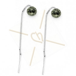 oorketting zilver .925 met bevestiging voor strass ss19 of bol