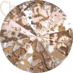 1122 - 14mm Rivoli Swarovski  ROSE PATINA ROSPA