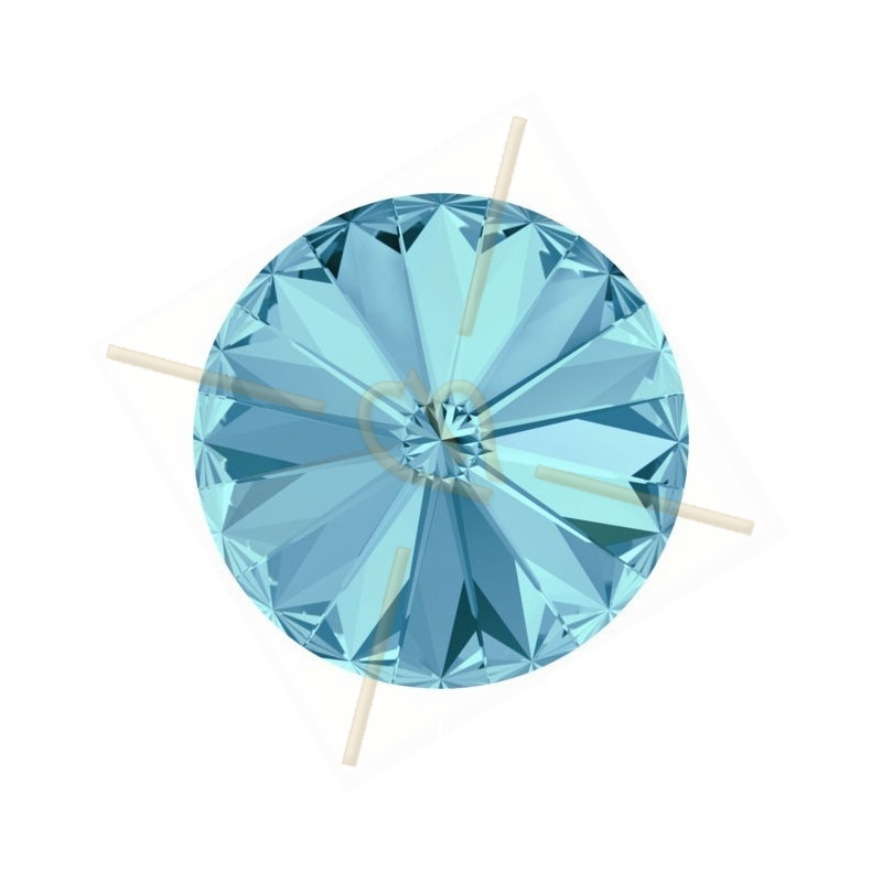 1122 - 10mm Rivoli Swarovski Aquamarine 202