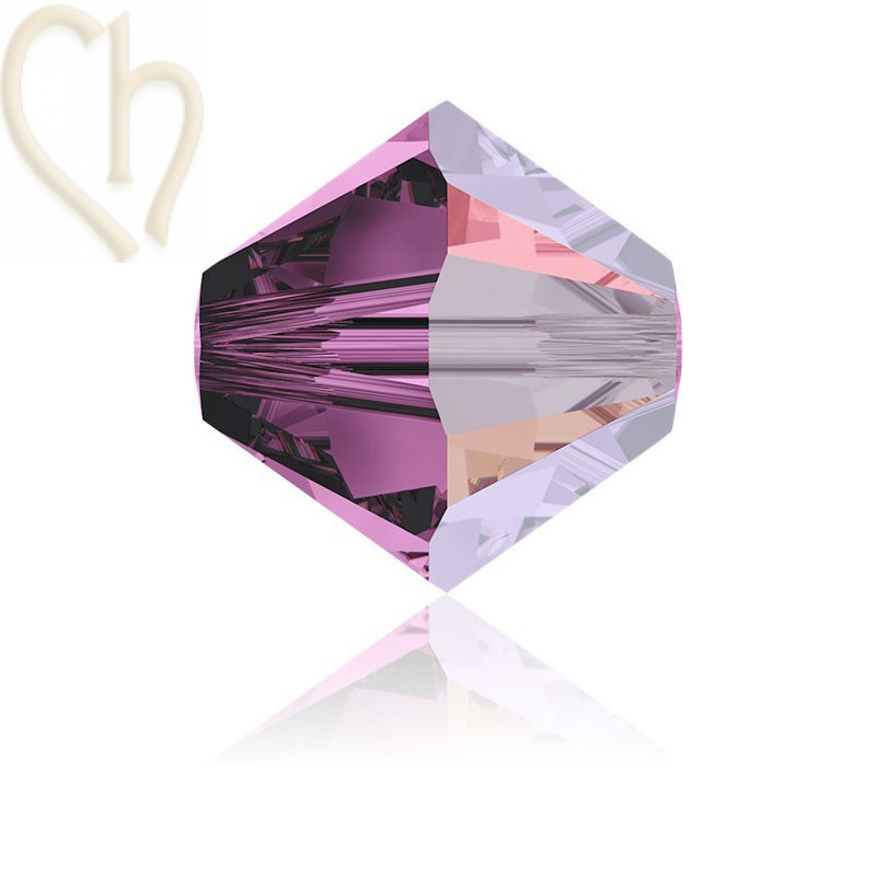 3mm Amethist satin Swarovski Bicone 204 satin