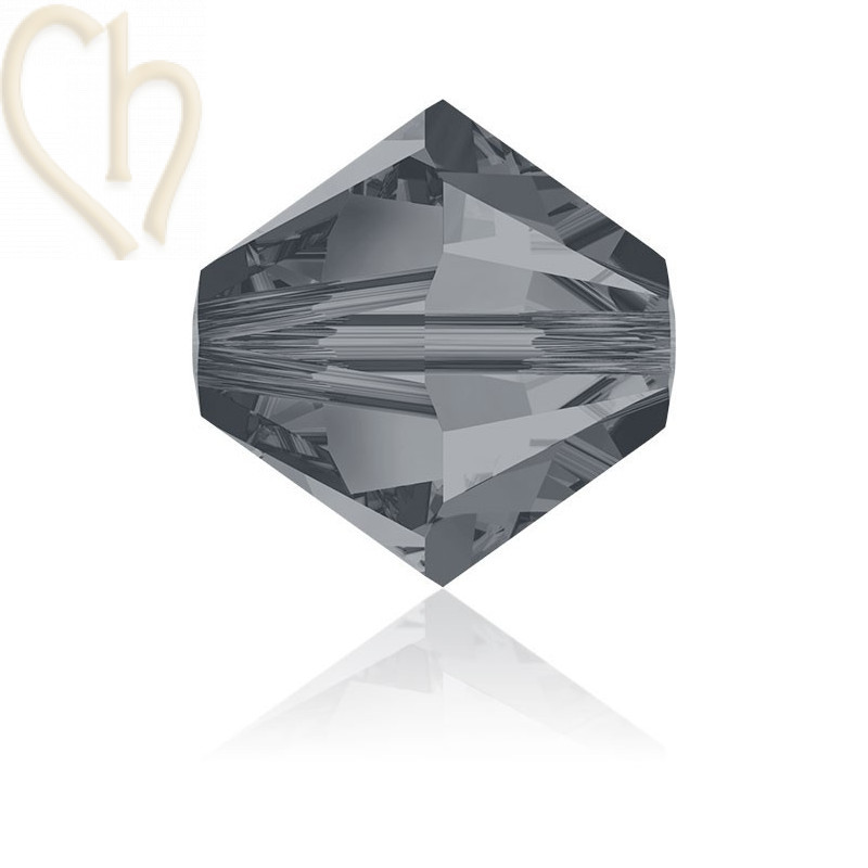 3mm Silver Night Swarovski Bicone 001SINI