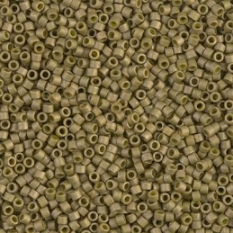 Delica olive gold metal mat